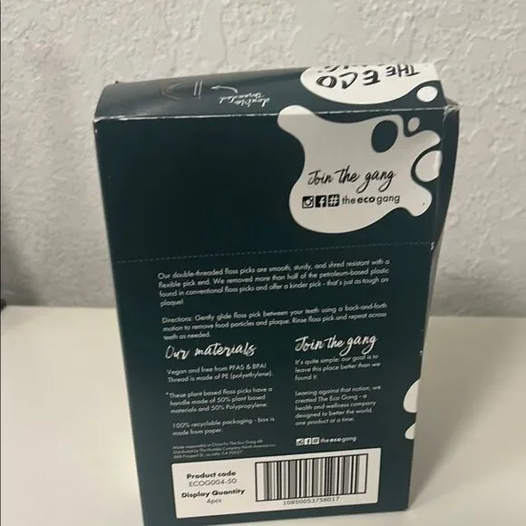 The Eco Gang Floss Picks - Mint and Charcoal - Picture 3 of 4